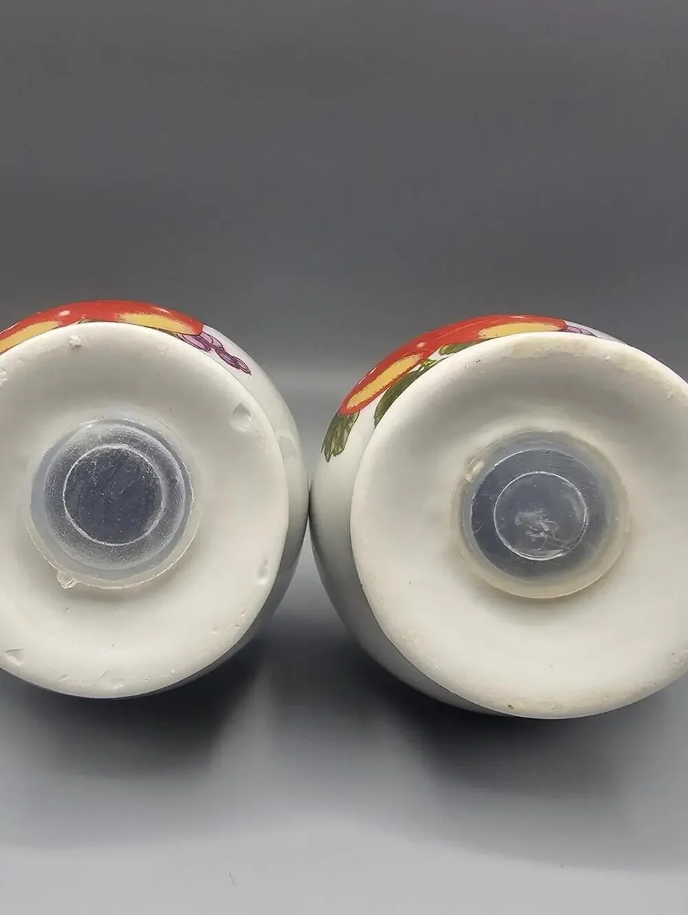 Vintage Ceramic Salt and Pepper Shakers with Fruit Design
